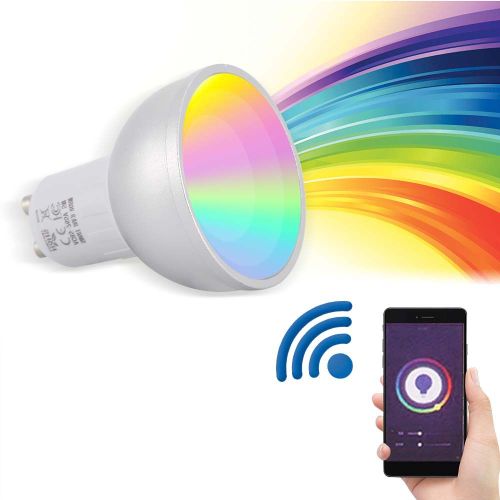 Hjlian Ampoule Led Intelligente A Commande Vocale Wi-Fi 5 W Rgb Gu10 Pour Alexa (1 Piece)
