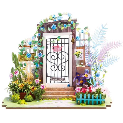 HJLIAN Maison de poupee DIY, jolie maison de poupee miniature faite a la main, kit cadeau DIY parfait