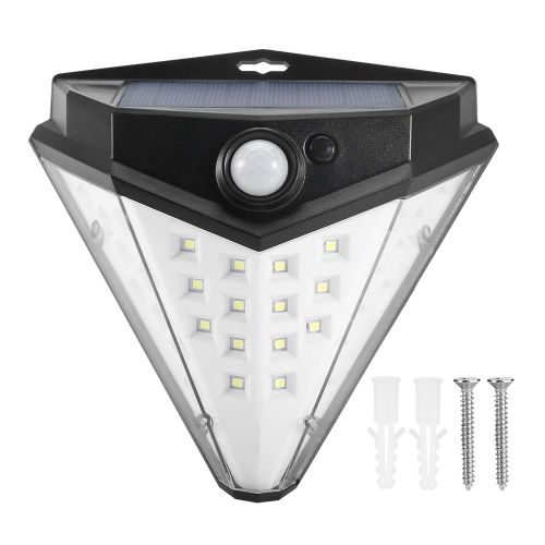 Hjlian Lampe Solaire D'exterieur A 32 Led Avec Detecteur De Mouvement Et Capteur De Mouvement, Impermeable, Ideale Pour La Terrasse Ou Le Jardin
