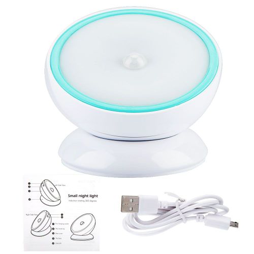 Hjlian Applique Murale Intelligente Avec Capteur Rotatif A 360¡Ã Et Mode Batterie (Lumiere Blanche)