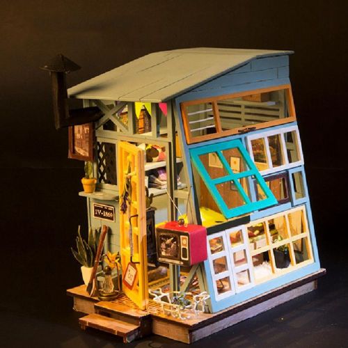 HJLIAN Maison de poupee DIY, jolie maison de poupee miniature faite a la main, kit cadeau DIY parfait