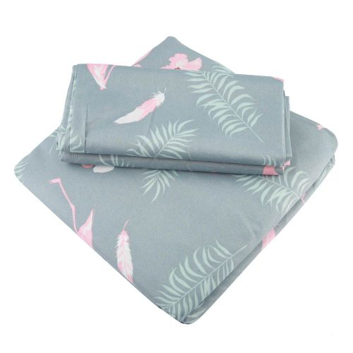 Hjlian Parure De Lit 3 Pieces De Style Moderne 100 % Polyester, Taie D'oreiller, Drap-Housse (Double)
