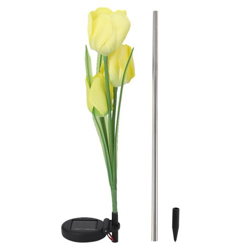 Hjlian Lampe Solaire D'exterieur En Forme De Tulipe Pour Pelouse, Eclairage Decoratif Pour La Maison Et Le Jardin