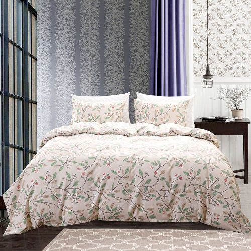 Hjlian Parure De Lit 3 Pieces En Microfibre Douce Et Polyester (King)