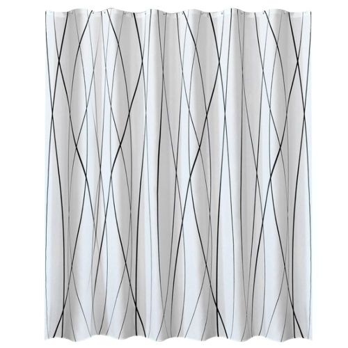 HJLIAN Rideau de douche en polyester a rayures florales, epais et impermeable (S 150 x 180 cm)