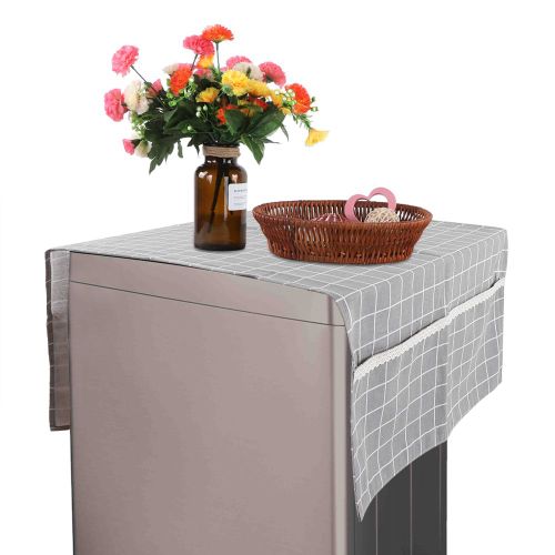 HJLIAN Housse anti-poussiere pour refrigerateur et machine a laver, avec sacs de rangement (gris 70 x 170 cm/67 x 28 pouces)
