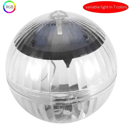 Hjlian Lampe Solaire Flottante Etanche En Forme De Boule, Luminaire Decoratif Pour Piscine Et Jardin (Colore)