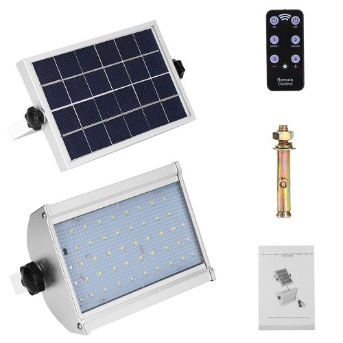 Hjlian Projecteur Solaire Led Ultra-Lumineux Sans Fil, Etanche, Ideal Pour Le Jardin, 6 W