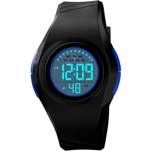 Eryi-Sport Montre Femme Et Enfant Digitale 50m Etanche Outdoor Militaires Électronique Chronomètre Date Plastique Caisse Et Caoutchouc Ruban Montres Bracelet
