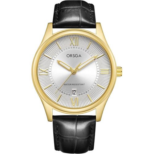 Eryi-Montre Homme Bracelet Cuir/Acier Vintage Analogique Montre Avec Date Etanche Quartz Montre Pour Homme Cadeau
