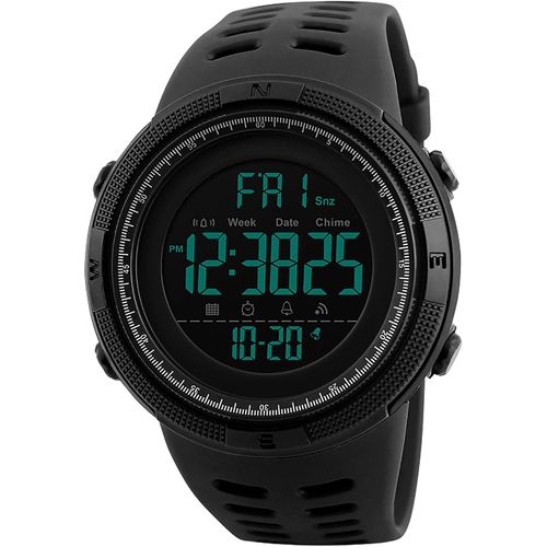 Eryi-Montre Homme Numérique Étanche 5atm:Montre Digitale Militaire Extérieur Multifonctionnel À Bracelet Silicone Avec Chronomètre Calendrier Led - Cadeau Anniversaire Fête Des Pères