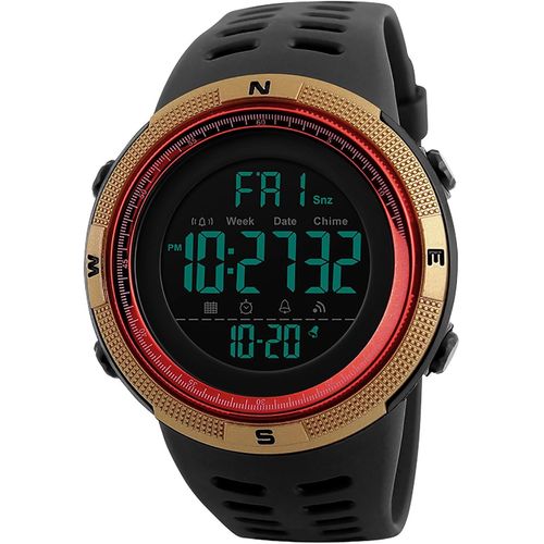 Eryi-Montre Homme Numérique Étanche 5atm:Montre Digitale Militaire Extérieur Multifonctionnel À Bracelet Silicone Avec Chronomètre Calendrier Led - Cadeau Anniversaire Fête Des Pères