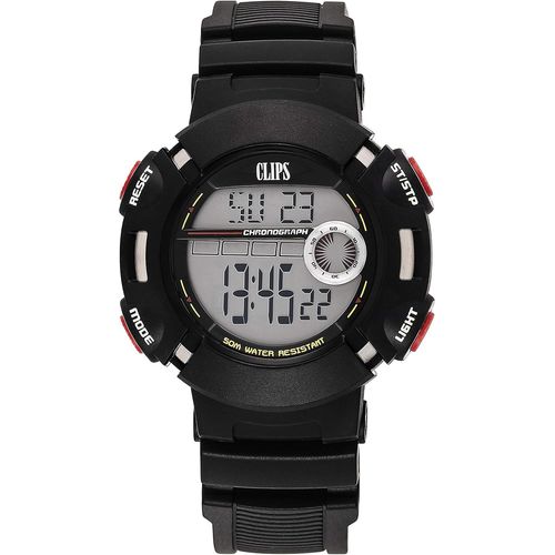Eryi-- 557-6010-44 - Montre Homme - Quartz - Digitale - Eclairage/Alarme/Chronomètre - Bracelet Caoutchouc Noir