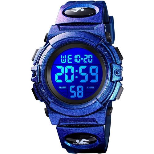 Eryi-Homme Et Femme Et Enfants Montre Digitale Etanche Outdoor Militaires Électronique Multifonctionnelnel Chronomètre Date Plastique Et Caoutchouc Sport Montres Bracelet