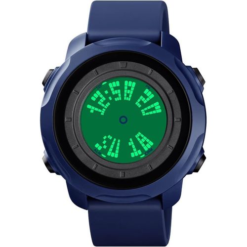 Eryi-Homme Sport Montre Outdoor Multifonction Led Digitale Alarme Chronomètre Montres Bracelet Etanche Plastique Er Caoutchouc
