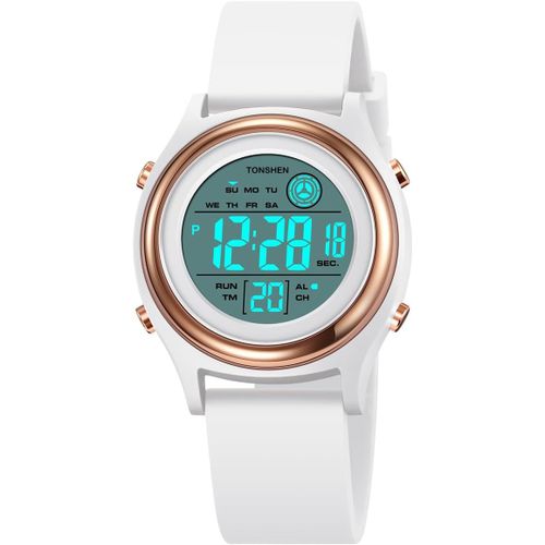 Eryi-Enfants Sport Digitale Outdoor Montre Bracelet Led Électronique Multifonctionnel Militaire Alarme Chronomètre 50m Etanche Double Temps Plastique Montres