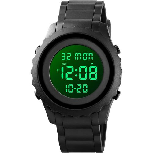 Eryi-Homme Et Femme Sport Montre Outdoor Militaire Led Digitale Alarme Chronomètre Plastique Er Caoutchouc 50m Etanche Double Temps Montres Bracelet
