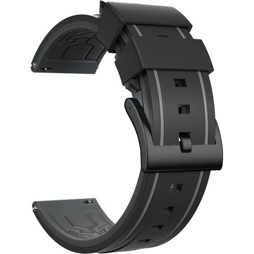 Eryi-Bracelet Montre Remplacer Silicone Bracelet Montre - 20, 22, 24, 26mm Caoutchouc Montre Bracelet Avec Acier Inoxydable Boucle Argent