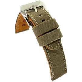Eryi-Bracelet Montre Tissu Jean Denim Effiloché Doublure Cuir Plat Sportif \U2013 Tailles 18mm 20mm 22mm 24mm 390