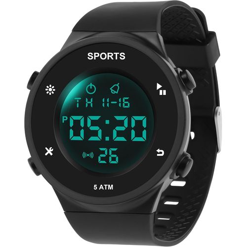 Eryi-Montre Digitale Homme, Étanche Montre Sportrétro-Éclairage Led Montre Numérique Avec Grand Cadran, Alarme Chronomètre Montre Bracelet En Silicone Pour Hommes Garçons