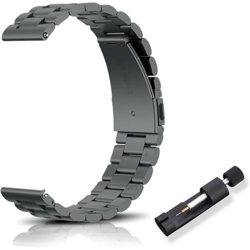 Eryi-Bracelet De Rechange En Métal Pour Largeur De Corne 16mm,18mm,20mm,22mm, Dégagement Rapide, Bracelet En Acier Inoxydable Magnifiquement Poli Pour Homme Et Femme - Gris Sidéral
