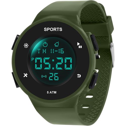 Eryi-Montre Digitale Homme, Étanche Montre Sportrétro-Éclairage Led Montre Numérique Avec Grand Cadran, Alarme Chronomètre Montre Bracelet En Silicone Pour Hommes Garçons