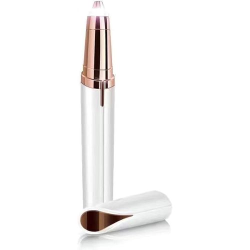 KALANKA-Épilateur Sourcil et Rasoir Électrique pour Femme - Tondeuse Visage pour l'Épilation des Lèvres et du Nez - Épilatoire Moustache (Blanc)