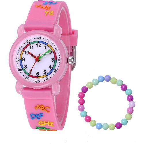 Kalanka-Montre Pour Enfants Garçon Fille - 3atm Étanche Montre Mouvement À Quartz Montre Bracelet En Silicone Pour Filles Et Garçons De 3 Ans À 10 Ans