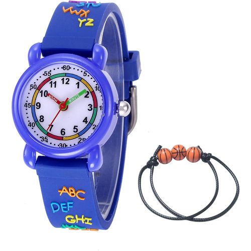 Kalanka-Montre Pour Enfants Garçon Fille - 3atm Étanche Montre Mouvement À Quartz Montre Bracelet En Silicone Pour Filles Et Garçons De 3 Ans À 10 Ans