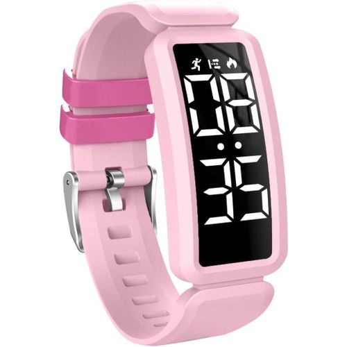 Kalanka-Montre Digitale Enfant Avec Chronomètre,Alarme, Date,Distance,Podomètres Marche Non Connecté-Montres Sport Pour Fille Garcon Avec Bracelet En Silicone