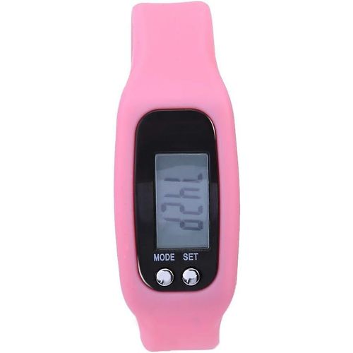 Kalanka-Ankle Count Stepper,Montre Intelligente Avec Bracelet, Compteur De Calories Au Poignet Avec Podomètre Bande Intelligente De Remise En Forme Avec Compteur De Pas, Compteur De Calories(Rose)