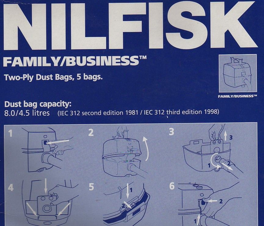 Lot de 5 sacs aspirateur NILFISK pour FAMILY/BUSINESS