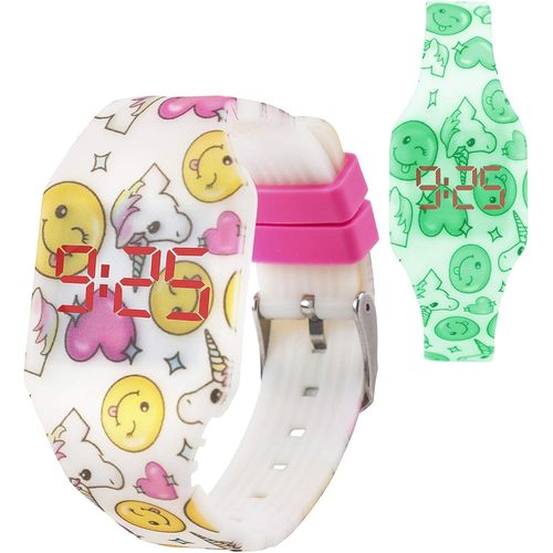 Kalanka-Digital Led Montre Pour Filles, Garçons, Ados. Bracelet En Silicone. Batterie Japonaise De Longue Durée Remplaçable