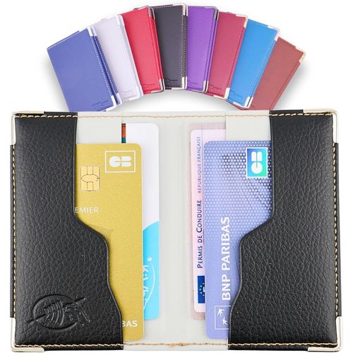 KALANKA-Porte Carte bancaire RFID Pochette Sécurisée Anti-Piratage | Etui 4 Cartes Bancaires Protégées pour Homme et Femme Étui conçu et Fabriqué en France