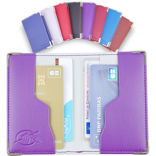 KALANKA-Porte Carte bancaire RFID Pochette Sécurisée Anti-Piratage | Etui 4 Cartes Bancaires Protégées pour Homme et Femme Étui conçu et Fabriqué en France