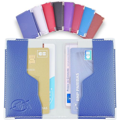 KALANKA-Porte Carte bancaire RFID Pochette Sécurisée Anti-Piratage | Etui 4 Cartes Bancaires Protégées pour Homme et Femme Étui conçu et Fabriqué en France