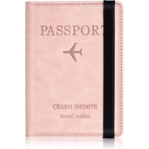 KALANKA-Protege Passeport Francais, Protege Passeport mit RFID-Blocker, Pochette Passeport Cuir Artificiel,Voyage Accessoires Passeport éTui,Carte de CréDit, Carte Bancaire, Argent, Passport Cover