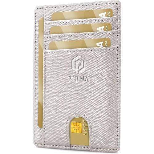 KALANKA-Porte Carte Bancaire Fin et Petit, Portefeuille pour Hommes et Femmes avec Pochette d'argent & Boîte-Cadeau, Porte-Cartes de Crédit RFID, Porte Carte Bancaire Anti Piratage pour Homme