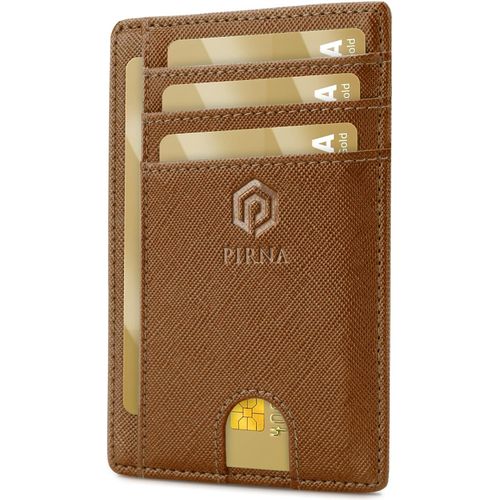 KALANKA-Porte Carte Bancaire Fin et Petit, Portefeuille pour Hommes et Femmes avec Pochette d'argent & Boîte-Cadeau, Porte-Cartes de Crédit RFID, Porte Carte Bancaire Anti Piratage pour Homme