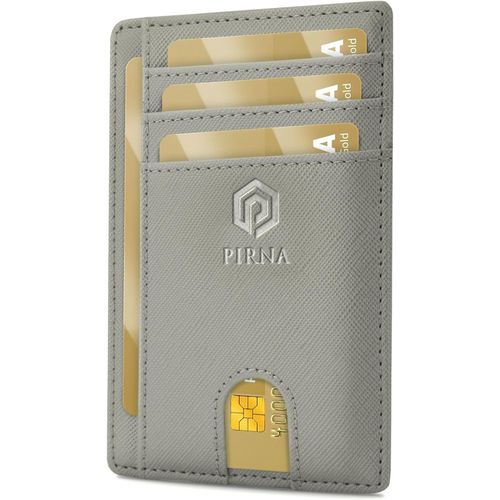 KALANKA-Porte Carte Bancaire Fin et Petit, Portefeuille pour Hommes et Femmes avec Pochette d'argent & Boîte-Cadeau, Porte-Cartes de Crédit RFID, Porte Carte Bancaire Anti Piratage pour Homme