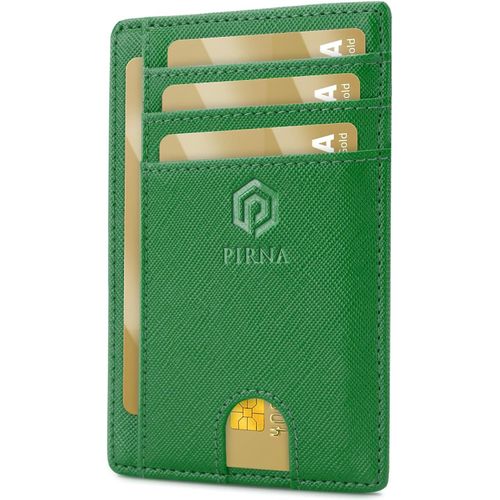 KALANKA-Porte Carte Bancaire Fin et Petit, Portefeuille pour Hommes et Femmes avec Pochette d'argent & Boîte-Cadeau, Porte-Cartes de Crédit RFID, Porte Carte Bancaire Anti Piratage pour Homme