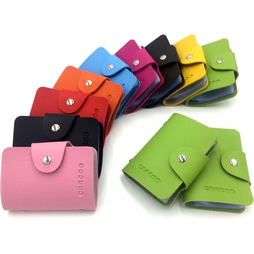 KALANKA-Porte Carte Femme Homme Porte Carte de Credit Femme Homme 24 Fentes (Vert)