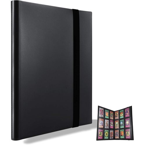 Kalanka-Classeur Pour Cartes À Collectionner, Porte Cartes Rangements Pour 360 Cartes, Compatible Avec Pokemon Cartes (Noir)