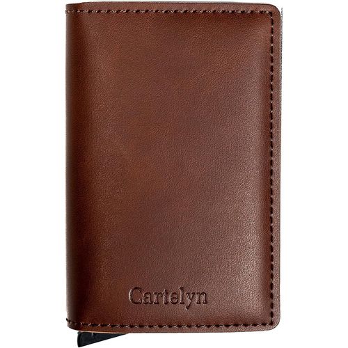 KALANKA-- Porte Cartes bancaire, Card Holder Slim en Cuir - Portefeuille, Pochette Anti piratage RFID - Etui pour Protege et Range Carte de Credit pour Homme ou Femme