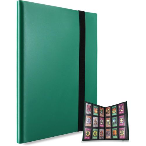 Kalanka-Classeur Pour Cartes À Collectionner, Porte Cartes Rangements Pour 360 Cartes, Compatible Avec Pokemon Cartes (Vert)