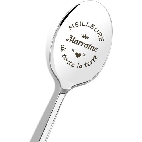 Kalanka-Cadeau Marraine Cadeaux Marraine Cadeau Marraine Noel Cuillère A Cafe En Acier Inox Cadeau Pour Marraine Cadeau Parrain Marraine Demande Cadeau Filleule Marraine Cadeau Annonce Marraine Cadea