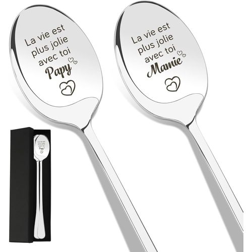 Kalanka-Cadeau Mamie Cuillere A Cafe Cadeau Pour Mamie Cadeau Papy Anniversaire Cadeau Anniversaire Mamie Cadeau Fete Des Grand Pere Cadeau Grand Mere Original Cadeau Fete Des Grand Mere Cadeau Mamie
