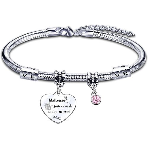 Kalanka-Cadeau Maitresse Bracelet Maîtresse Cadeau D'école Cadeau Bracelet Femme Cadeau De Fin D'année Scolaire Cadeau Atsem