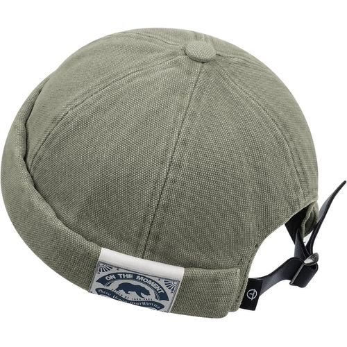 Kalanka-Casquette Docker Coton Bonnet Docker Unique Street Décontracté Brimless Chapeau Beanie Baseball Cap Fisherman Beanie Watch Hat