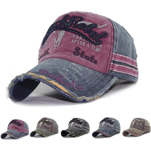 Kalanka-Casquette De Baseball Unisexe Réglable Bonnet De Golf Respirant Vintage Jeans Anti-Uv Protection Solaire Cap Hip-Hop Mode Snapback Sport